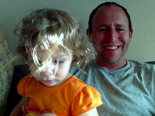 Serena and I on my laptop.